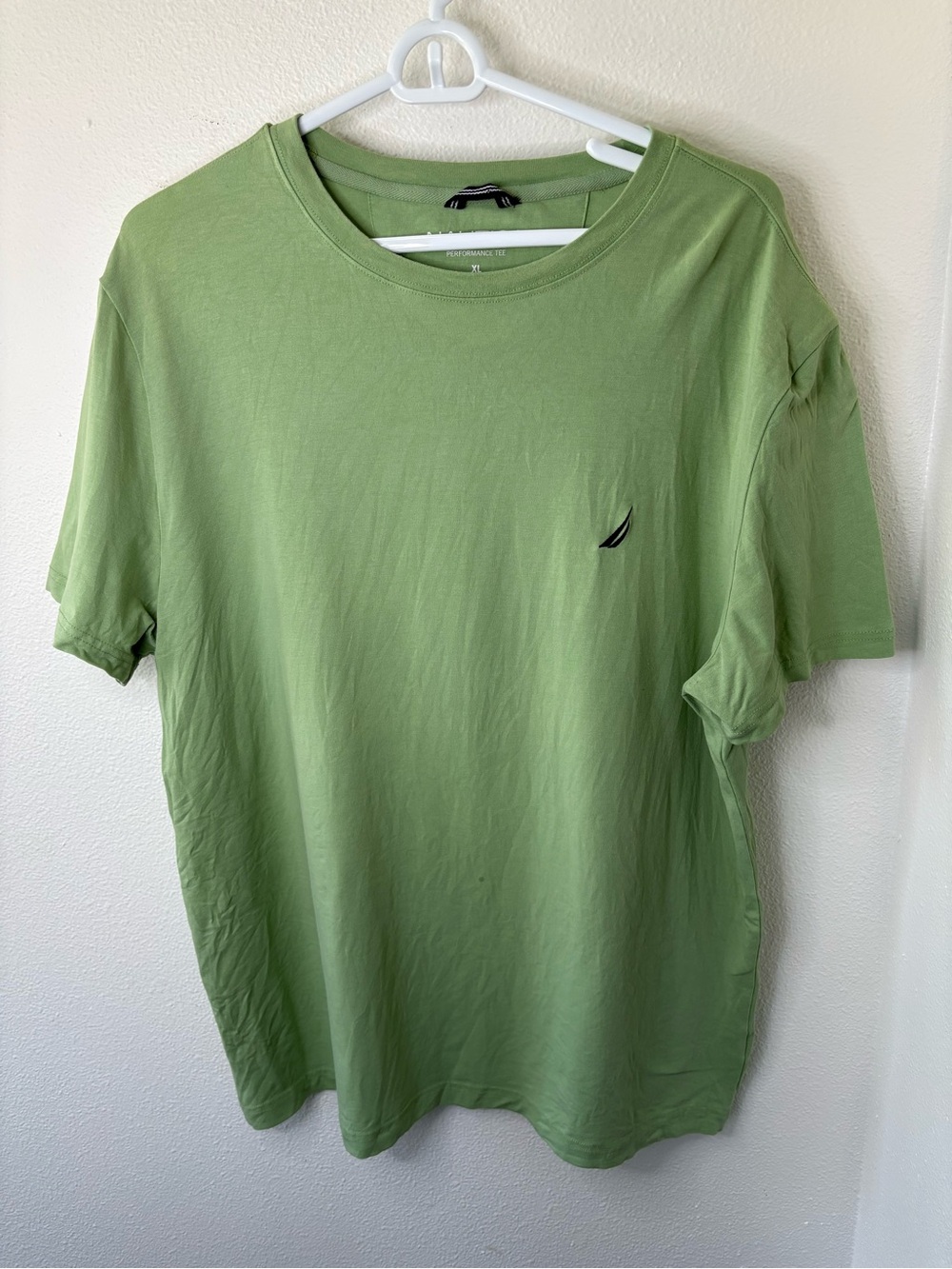 Men's Light Green Crewneck T-Shirt - Nautica - XL -A1